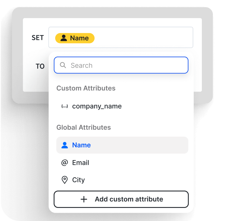 Attributes in ChatBot's Visual Builder