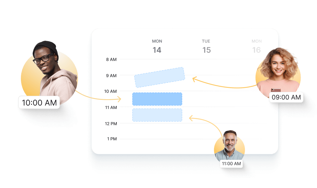 A calendar with scheduled calls with potential customers.