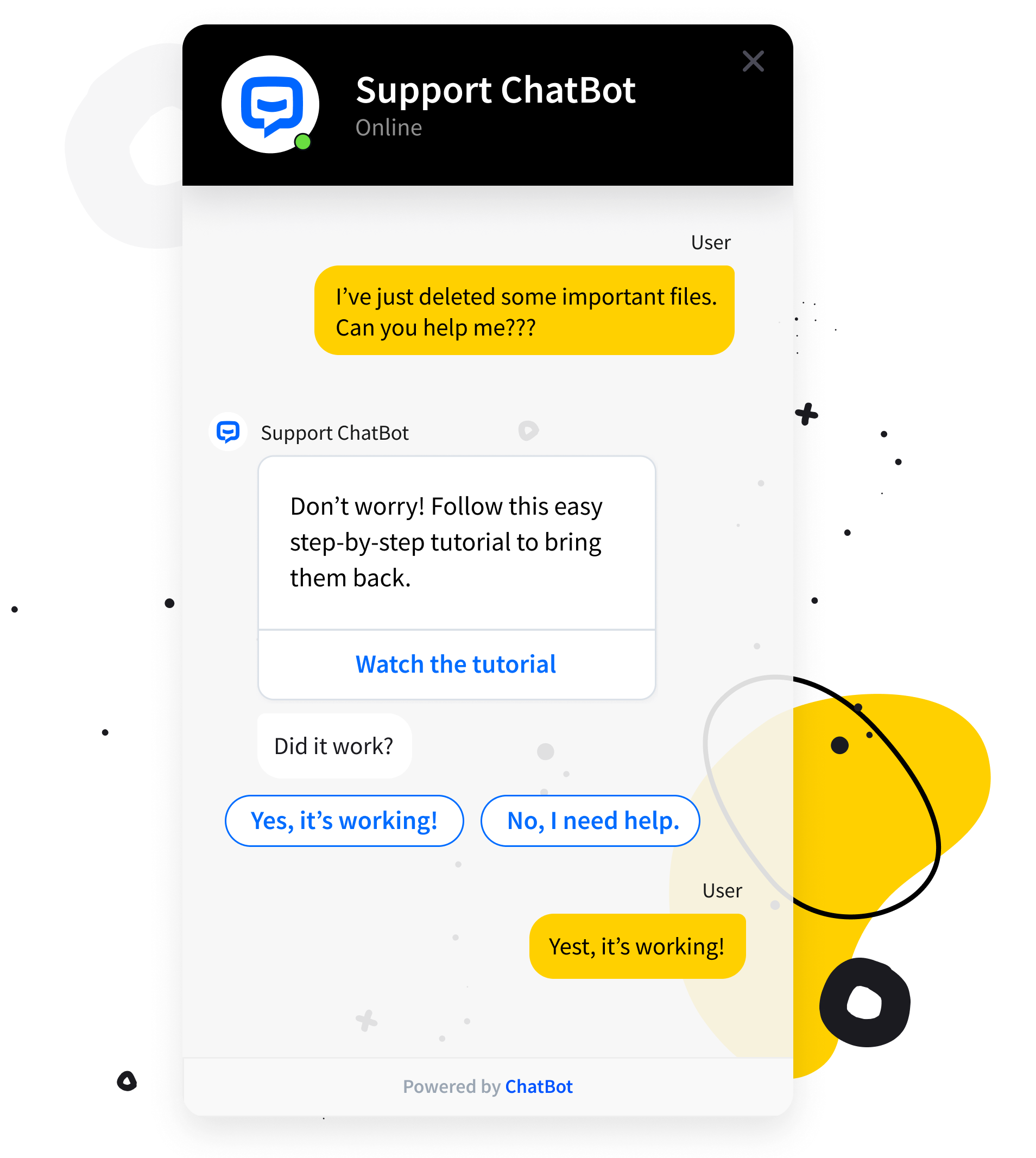 customer support ai chatbot service for websites